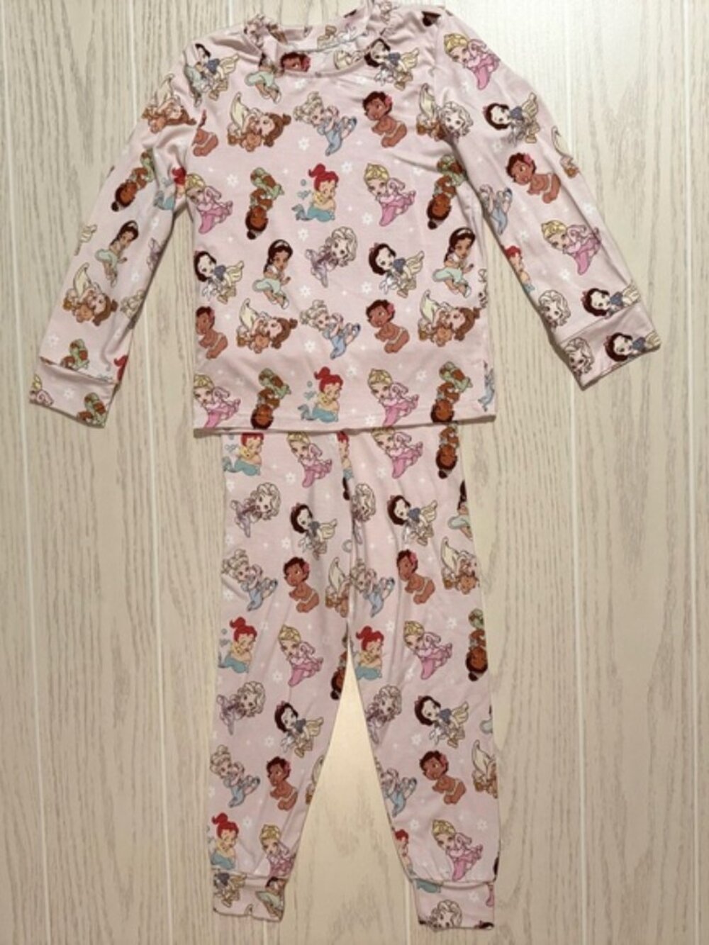 Disney Princess Bamboo Pajama Set Girls Size 4T Pink 2PC Girls NWOT